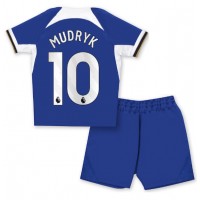 Dječji Nogometni Dres Chelsea Mykhailo Mudryk #10 Domaci 2023-24 Kratak Rukav (+ Kratke hlače)